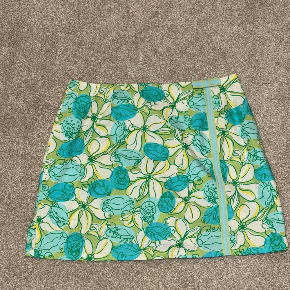 Lilly Pulitzer Green and Blue Floral Skort size 6